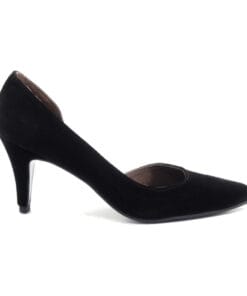 Pantofi din piele intoarsa neagra