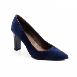 Pantofi din piele naturala intoarsa neagra Margot