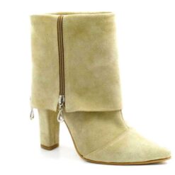 Botine din piele naturala intoarsa nude Elegant Lady 2