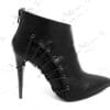 Botine elegante cu toc inalt de 11 cm, piele naturala Long Laces