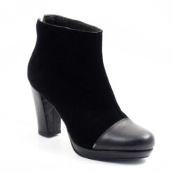 Botine elegante cu toc, piele naturala Marisa