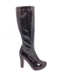 Cizme elegante din piele naturala lucioasa Classy Snk