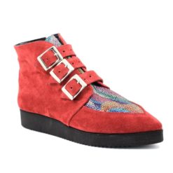 Ghetute din piele naturala Gemma Red.