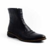 Ghete din piele naturala neagra Alex