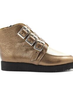 Ghetute dama piele naturala Gemma Gold, handmade, accesoriu elegant