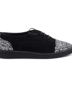 Pantofi Oxford din piele intoarsa neagra, stil clasic elegant pentru barbati