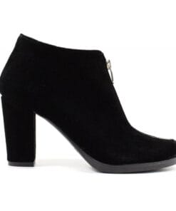Botine piele naturala Allure negru, design elegant handmade