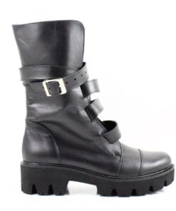 Ghete piele naturala neagra G 522 N - incaltaminte handmade premium