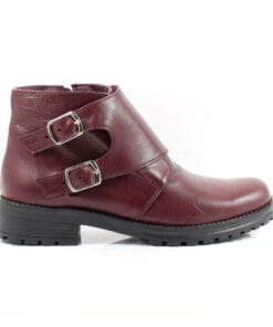 Ghete din piele naturala GD 541, handmade, culoare maro, detaliu cusatura