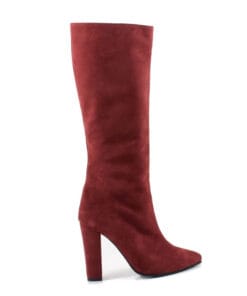 Cizme din piele naturala Samira bordo, incaltaminte handmade piele