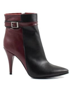 Botine din piele naturala neagra, model BD 443, incaltaminte handmade eleganta