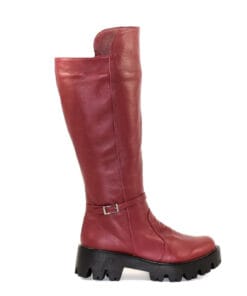 Cizme piele naturala bordo Monaco 3, incaltaminte handmade eleganta