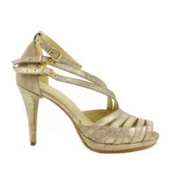 Alternative view of Sandale dama aurii din piele naturala Ira