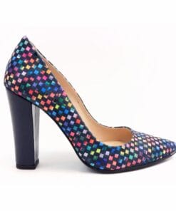 Pantofi dama din piele naturala multicolora Sophie X, handmade