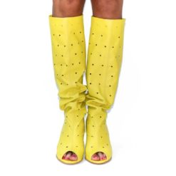 Alternative view of Cizme de vara perfotate Ilinca Galbene