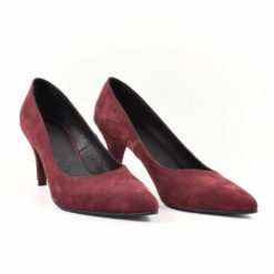 Pantofi din piele naturala Arletta Bordo