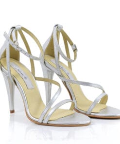 Sandale de mireasa din piele Silver Ellite