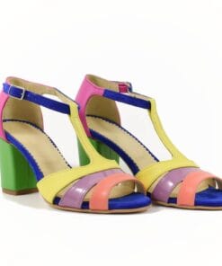 Sandale din piele naturala colorata Little Secret, design elegant pentru femei