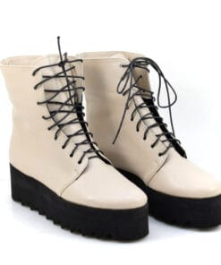Ghete piele naturala Glow Everest Nude, handmade, design elegant si confortabil