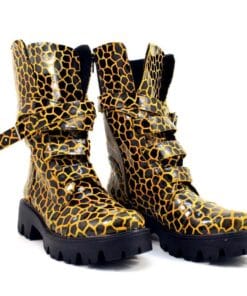 Ghete din piele naturala verde inchis G 622 GN handmade