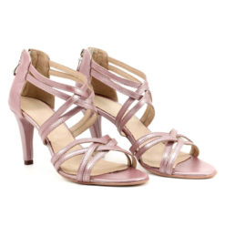 Sandale in barete nude roze sidefat