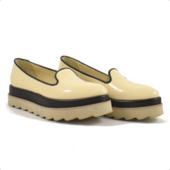 pantofi cu talpa joasa dubla nude cu negru