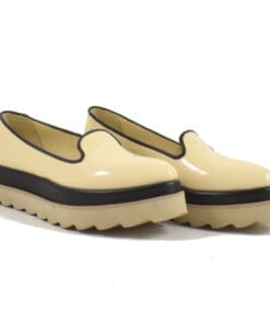 pantofi cu talpa joasa dubla nude cu negru