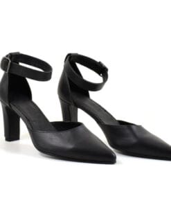 Sandale piele naturala neagra toc 7cm Hanna 3, incaltaminte handmade eleganta