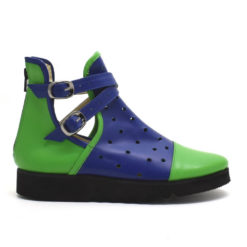 Alternative view of Ghete scurte de vara din piele naturala Multicolor Donna 3