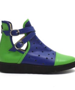 Ghete scurte vara piele naturala multicolor Donna 3, handmade