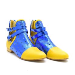 Ghete de vara din piele naturala Multicolor Donna 2