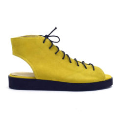 Alternative view of Sandale din piele intoarsa galbena Gladia 3