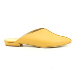 Papuci din piele naturala si talpa joasa Bia