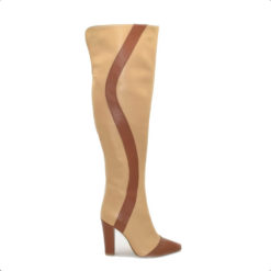 Alternative view of Cizme din piele naturala Miranda Nude