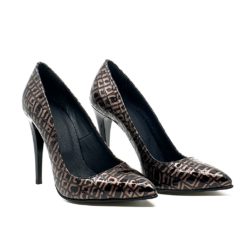 Pantofi stiletto piele naturala Larra Croco 1