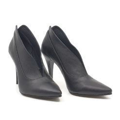 Botine elegante din piele naturala s toc de stiletto inalt de 9 cm