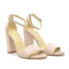 Sandale elegante din piele nude cu toc de 9 cm