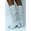 Cizme de vara perforate Ilinca Alb