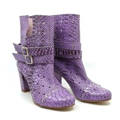 Ghete perforate piele naturala cu toc de 7 cm Simpa 8