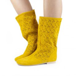Ghete de vara perforate Donna Mia Galben