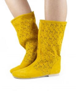 Ghete de vara perforate Donna Mia Galben