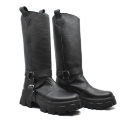 Ghete de dama 2 in 1 din piele natura Emeraldes