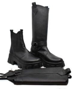 Ghete de dama 2 in 1 din piele natura Emeraldes