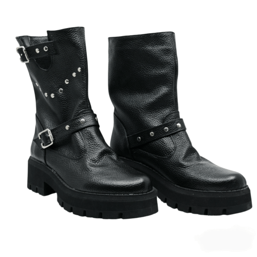 Ghete Dama Urban Look din Piele Naturală Combat Boots JulianShoes.ro