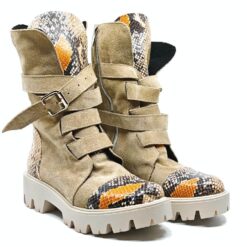 Ghete dama stil bocanc din piele naturala G 522B